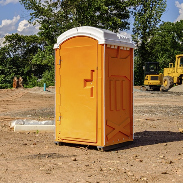 how often are the portable restrooms cleaned and serviced during a rental period in Red Mountain California